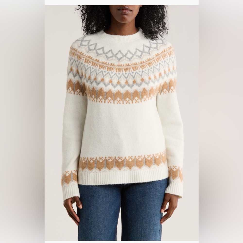 NWT DKNY Jeans Women's Fair Isle Sweater SZ: XS - Picture 1 of 3